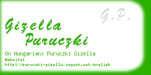 gizella puruczki business card